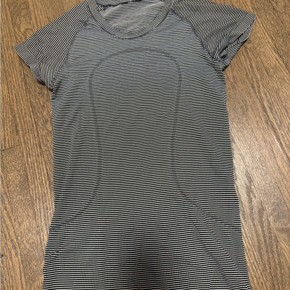 Lululemon Athletica Black and White Striped Top